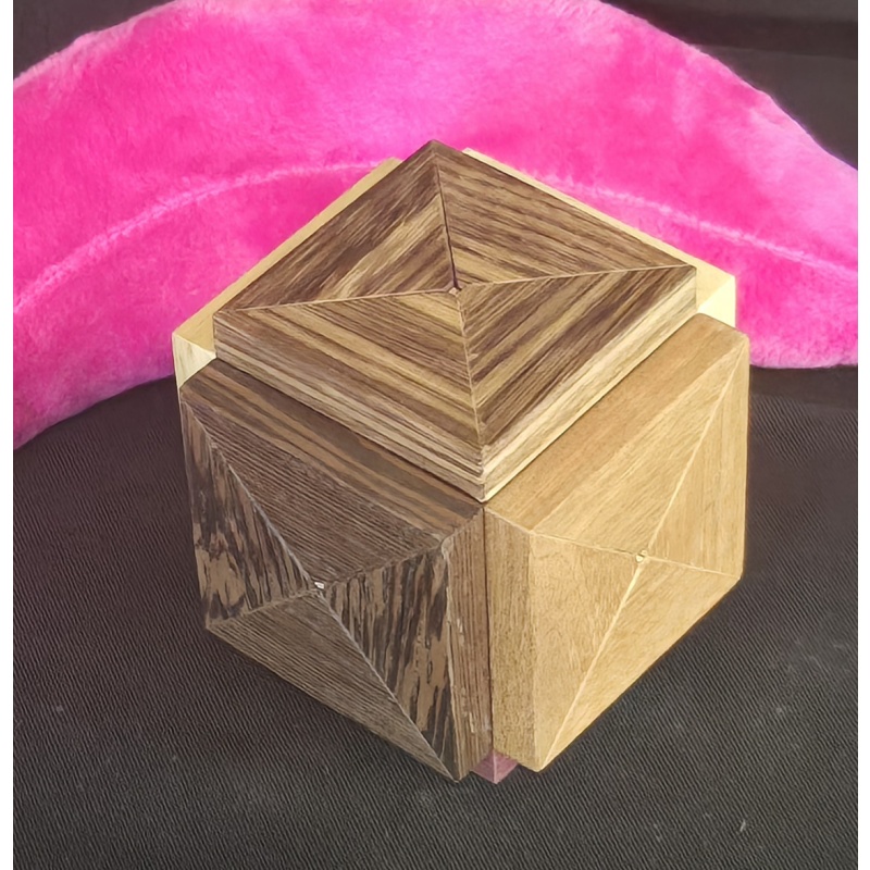 Unique Handcrafted Wooden Puzzle Cube