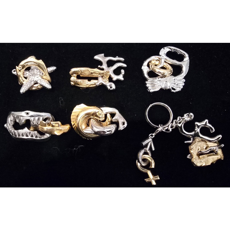 6 Rare Akio Yamamoto "Marine Series" Cast Metal Collection (Hanayama/BePuzzled)