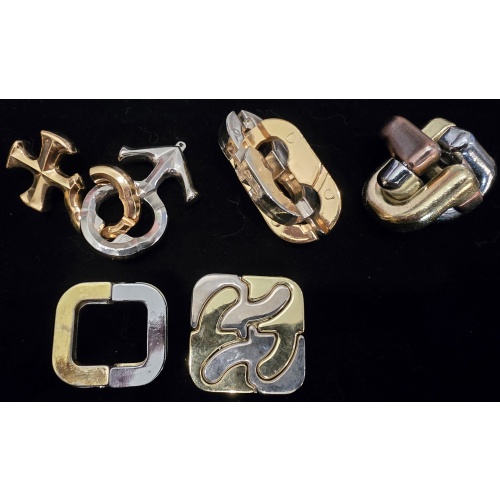 Premium Metal Brain Teaser Collection (5-Piece Set)