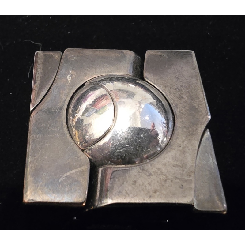 Trio of Metal Brain Teasers - Hanayama Cast Marble, 2-Tone Puzzle Ring & Square Challenge