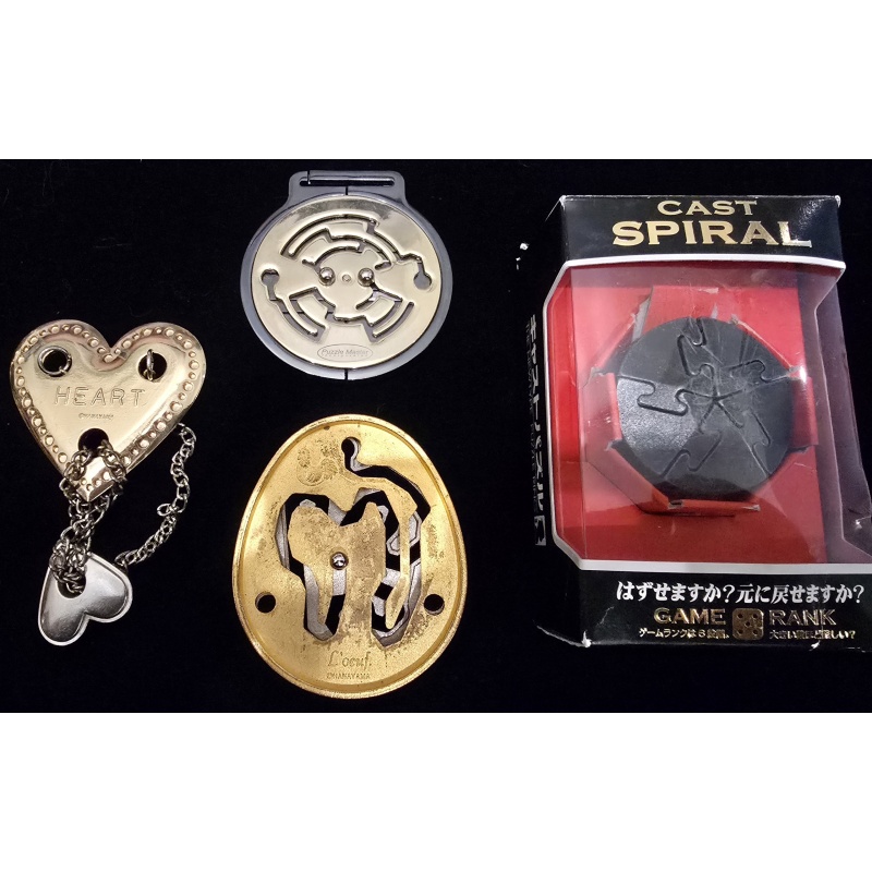 Metal Puzzle Challenge Set (4 Puzzles)