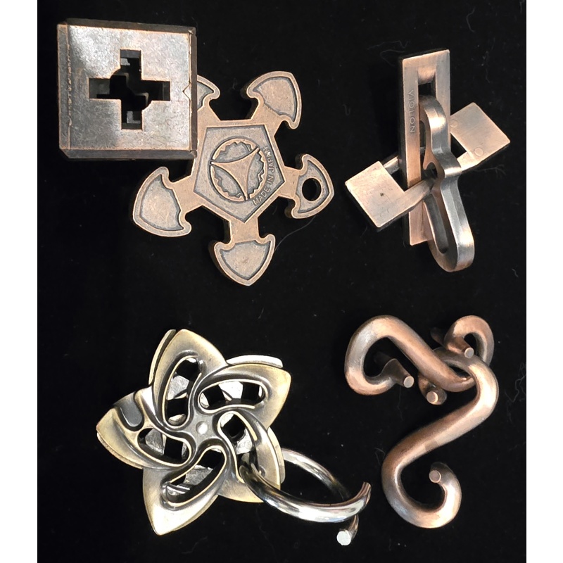 Hanayama "Antique Bronze" Level 3 Puzzle Set