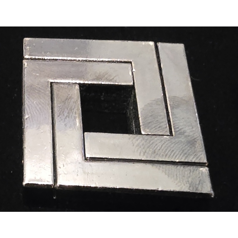 Lot of 3 Hanayama Cast Metal Puzzles - Devil, Square, & Coaster