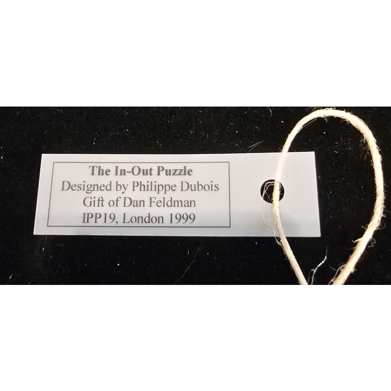 RARE 1999 IPP19 Exchange: "The In-Out Puzzle" – Philippe Dubois (Gift of Dan Feldman)
