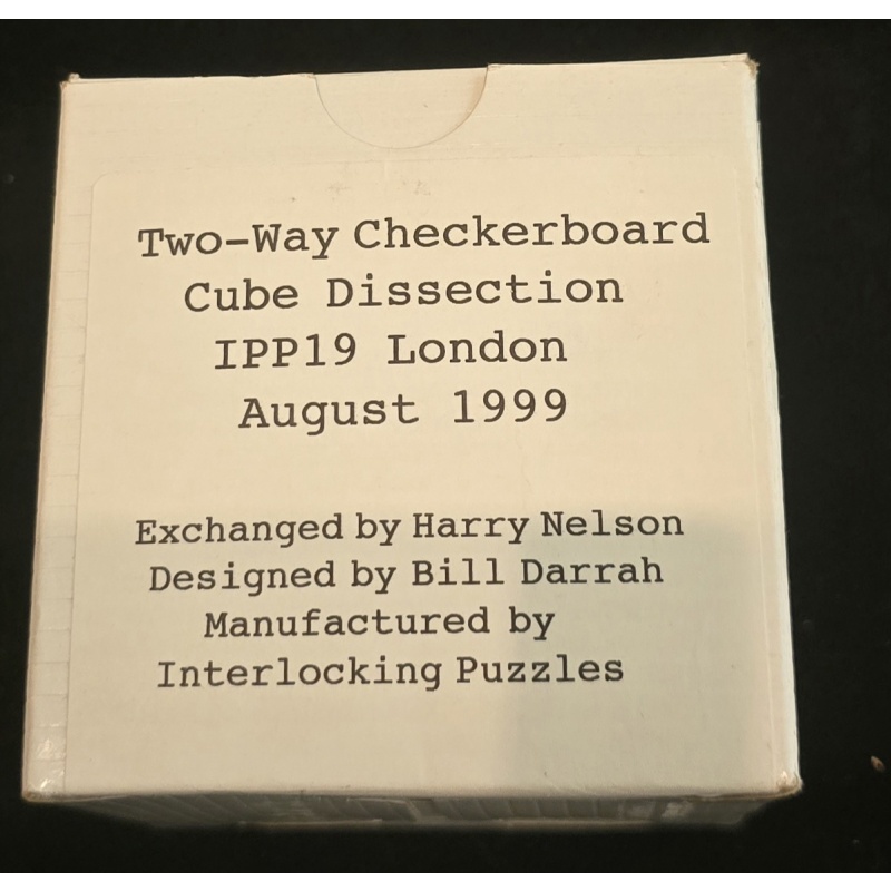 RARE IPP19 “Two-Way Checkerboard Cube” – From the Personal Collection of Master Designer Bill Darrah