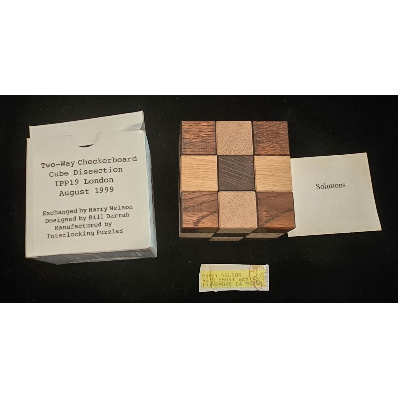 RARE IPP19 “Two-Way Checkerboard Cube” – From the Personal Collection of Master Designer Bill Darrah