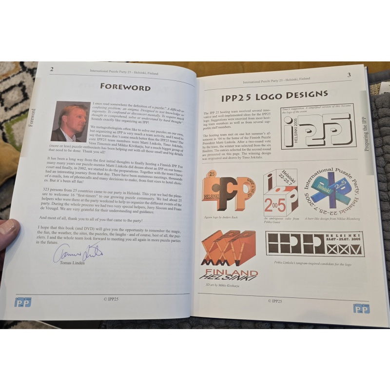 Pristine Hardcover: IPP25 Helsinki, Finland (2005) Official 25th Anniversary Souvenir Book