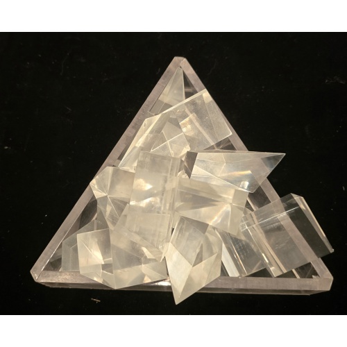 All-Acrylic "Crystal" Hexagon Packing Puzzle by Bill Darrah - Estate Provenance & Original Hand-Drawn Solution!