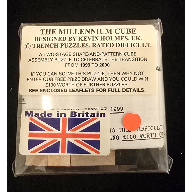 RARE The Millennium Cube Wooden Puzzle - Kevin Holmes (1999) MIB - Bill Darrah Collection