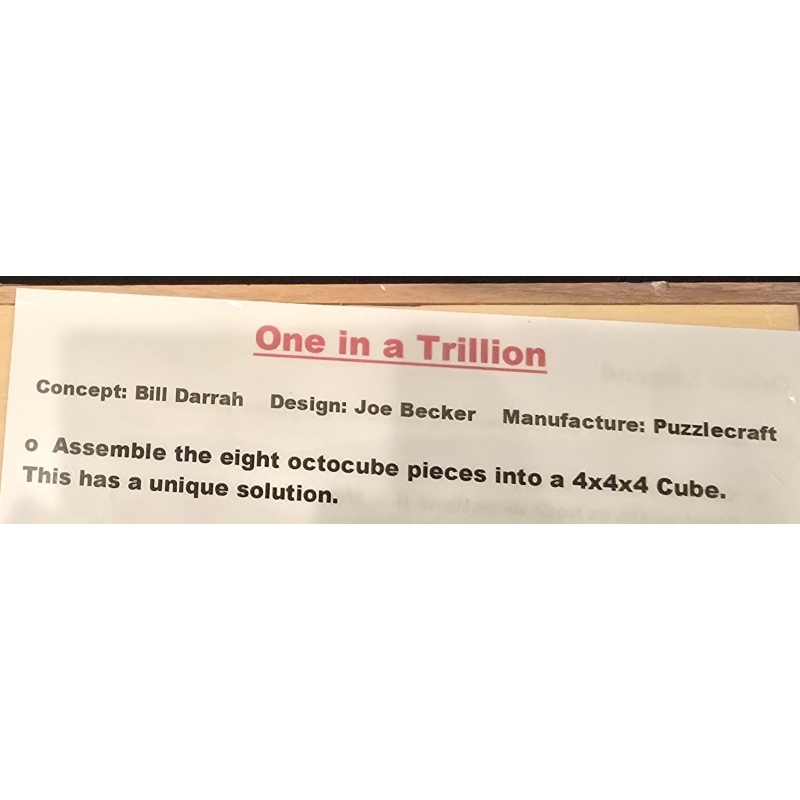 Rare IPP 31 Exchange Puzzle: "One In A Trillion" by Steve Nicholls - Berlin 2011