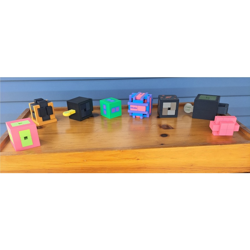 Puzzle lot 1 ABCD -interlocking/burr puzzles Alex Boudreau