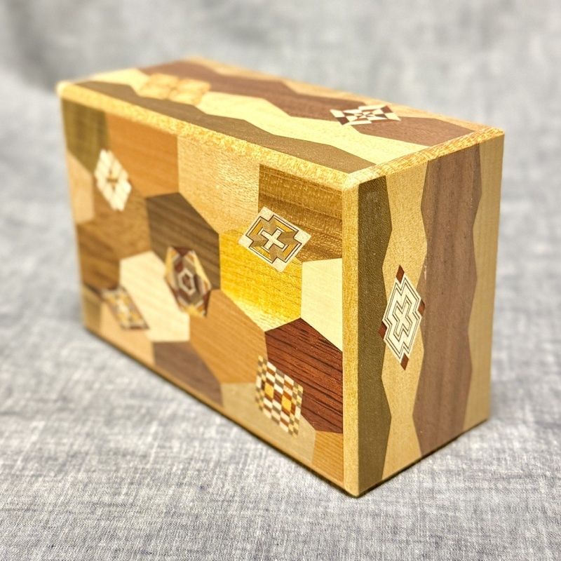 5Sun 10Steps Ran-Yosegi Japanese Puzzle Box