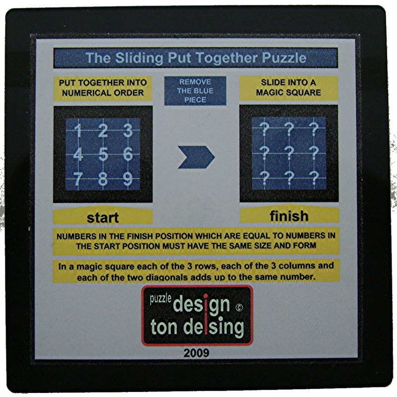 THE SLIDING PUT TOGETHER PUZZLE (c) Ton Delsing