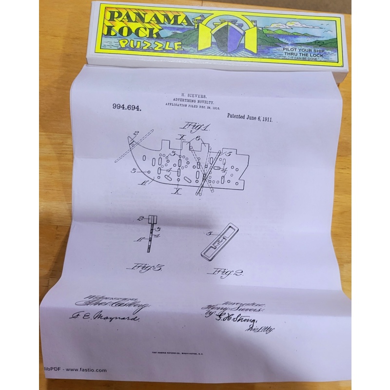 The Panama Lock Puzzle by Henry Sievers (1911) Presented by Allen Rolfs IPP25 2005