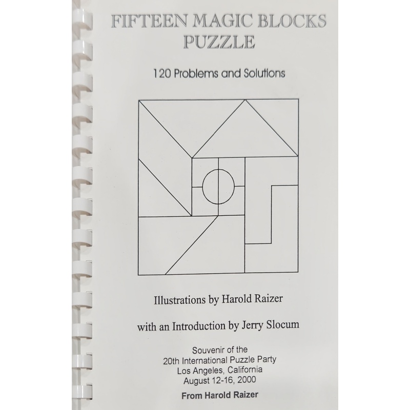 Fifteen Magic Blocks Puzzle by Harold Raizer, IPP20 Los Angeles 2000