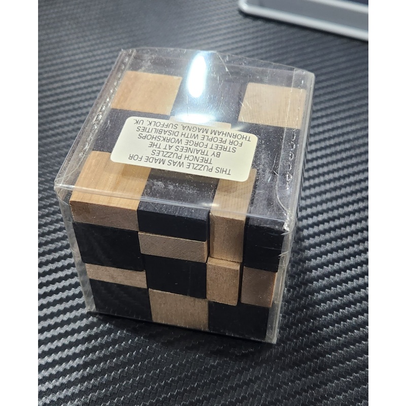 Cube Packing Puzzle made for Trench Puzzles by Street Forge Workshops