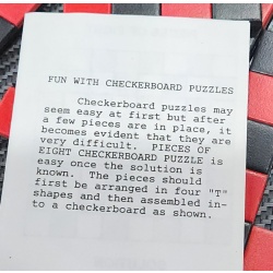 Pieces of Eight Checkerboard Puzzle & More by Les Barton, IPP14 1994