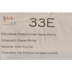 33E from (designed) Frank Potts made by Eric Fuller IPP29