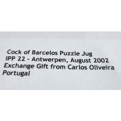 Cock 9f Barcelos Puzzle Jug by Carlos Oliveria IPP22