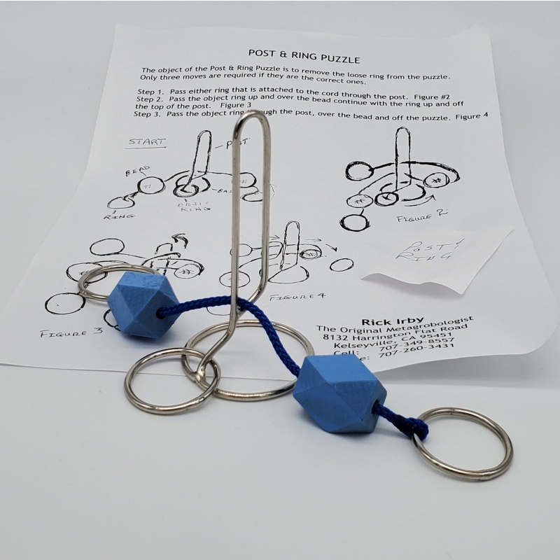 Post and Ring Puzzle by Rick Irby