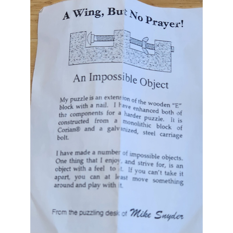 A wing but no prayer by Mike Snyder IPP20