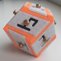 Rhombic Maze Burr by Derek Bosch and Two Brass Monkeys