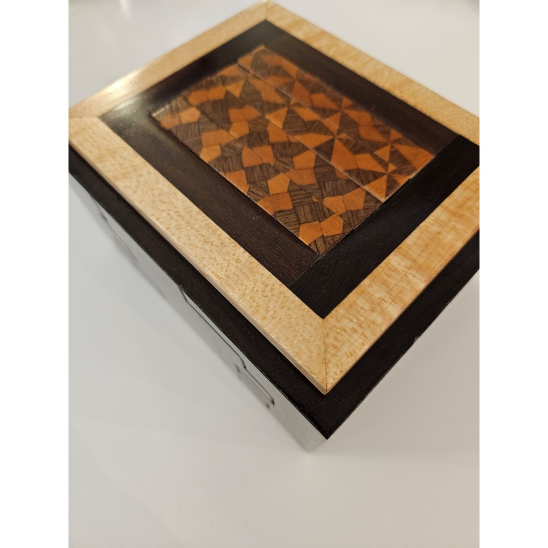 Yosegi pattern puzzle box by Jesse Born