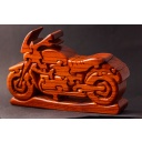 Wooden classic motorbike by Namesakes