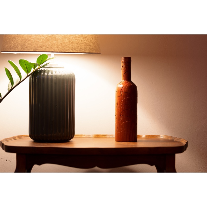 Wooden classic wine bottle by Namesakes