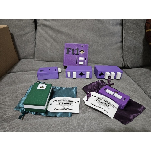 Free The One + Free The Five + Pocket Change Purple & Green LOT by Brian Piker