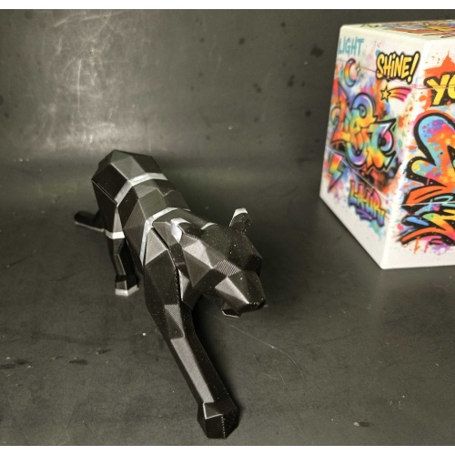 Diamond Cut Panther - Custom Magnetic Low-Poly Puzzle Sculpture