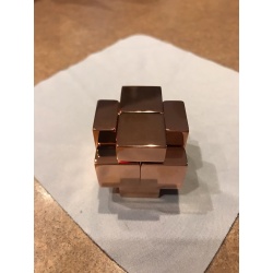 Copper Plated Coordinate Motion Burr Puzzle