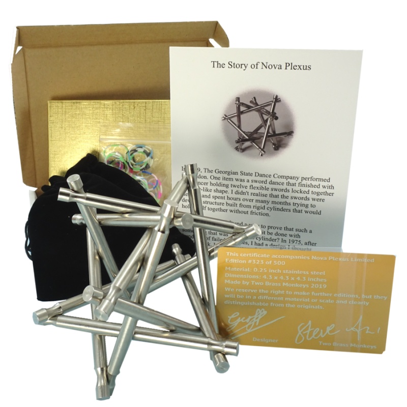 Nova Plexus - Stainless Steel Limited Edition Puzzle Sculpture