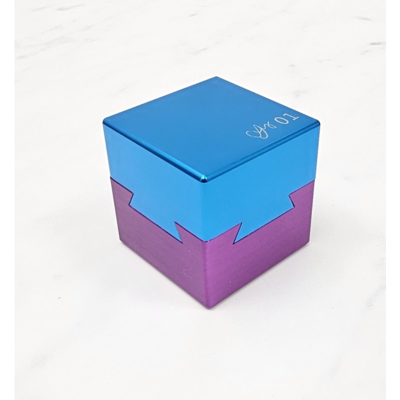 Extremely Rare Colour Variant of Wil Strijbos Dovetail Cube No.1