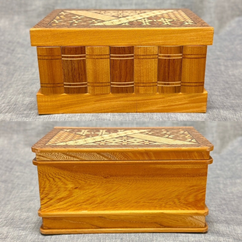 Book Type Secret Box Japanese traditional Yosegi
