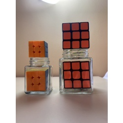 Mini Rubik’s cube in a jar aka impossible bottle