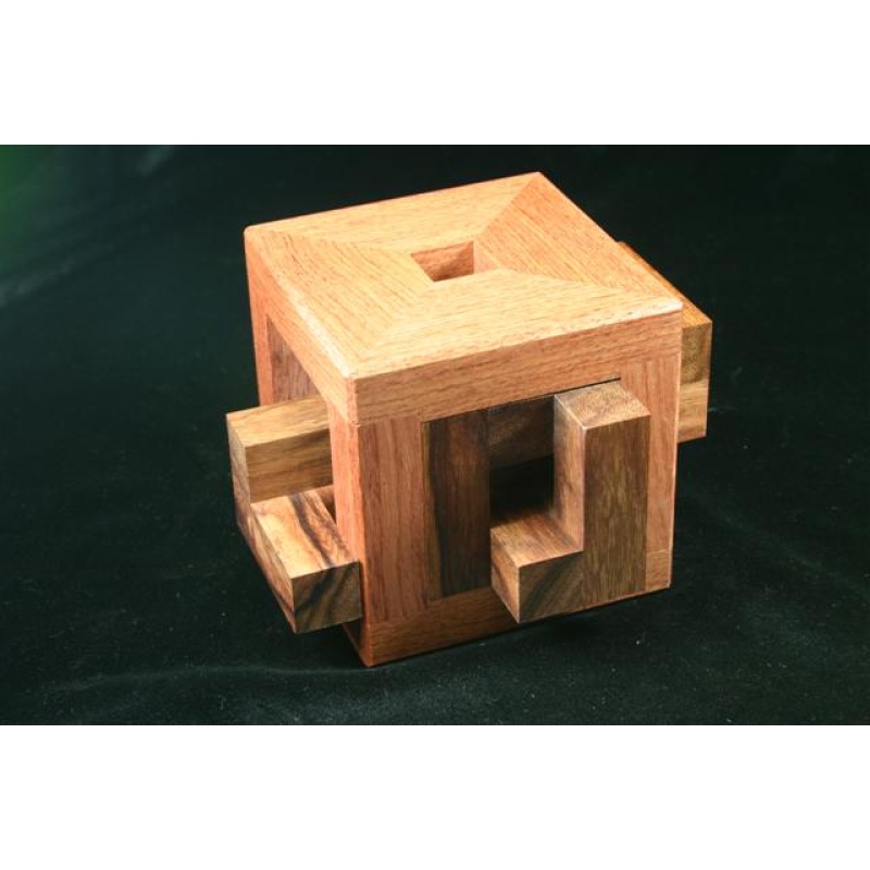 Four Piece Burr Cube Puzzle - RARE