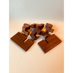 Four Piece Serially Interlocking Cube - Stewart Coffin Design #93 by John Devost