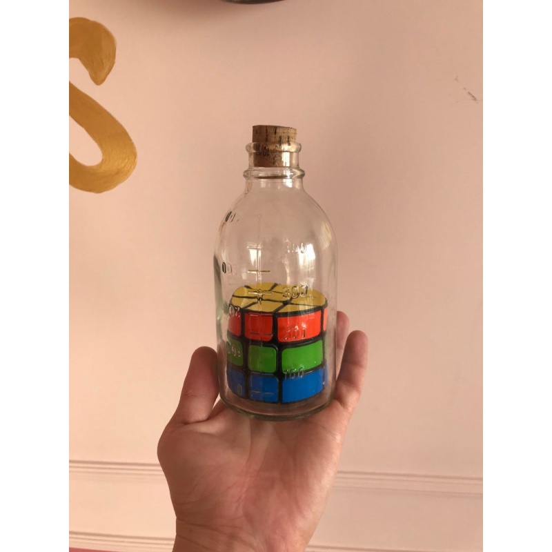 Cylinder cube in a bottle aka impossible bottle