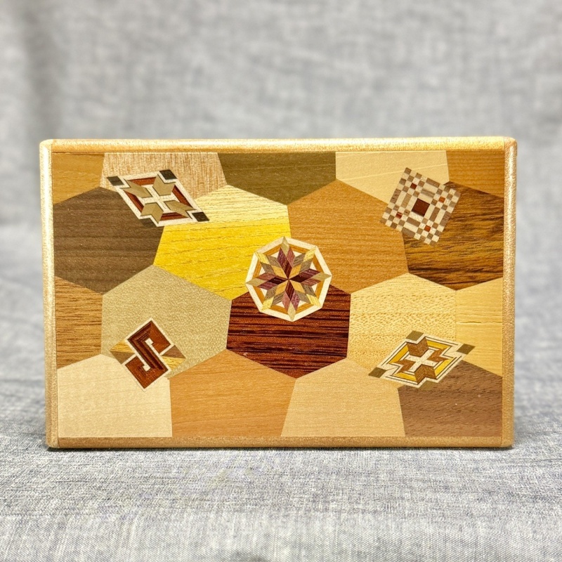 5Sun 10Steps Ran-Yosegi Japanese Puzzle Box