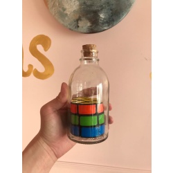 Cylinder cube in a bottle aka impossible bottle