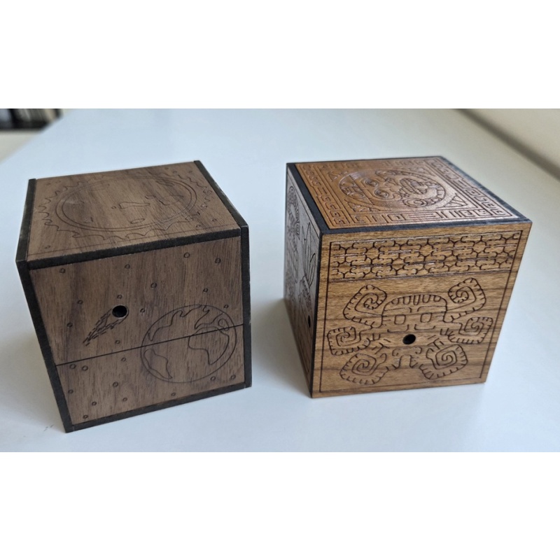 Plantetary & Mayan puzzle boxes - Benno de Grote