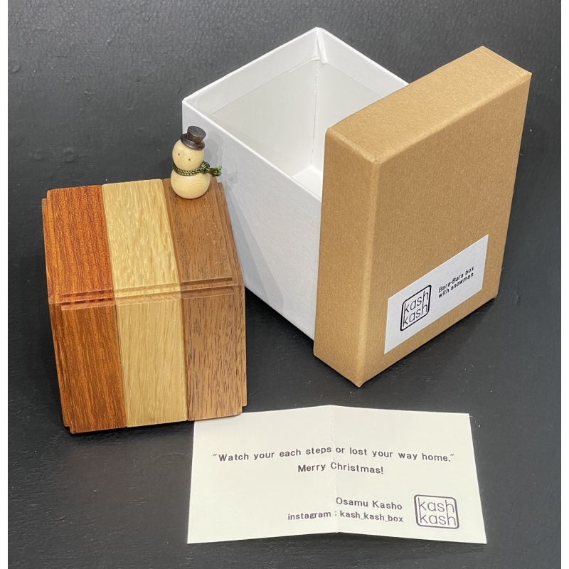 Bara-Bara Box with Snowman by Osamu Kasho (Karakuri) - RARE