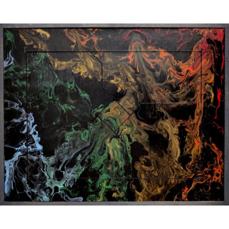 PIME #21/30 Limited Series, the Mechanical Painting Puzzle called BLACK RAINBOW