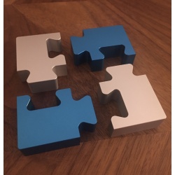 4 Piece Metal Puzzle