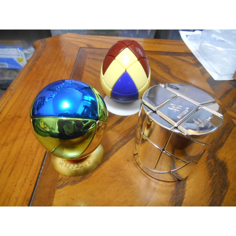 Meffert's lot, Morph Egg 3x3x3, Metallized egg 2x2, Ghost Hedgehog