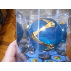Traiphum Megaminx ball, Jade blue with zigzag metallic gold, Calvin