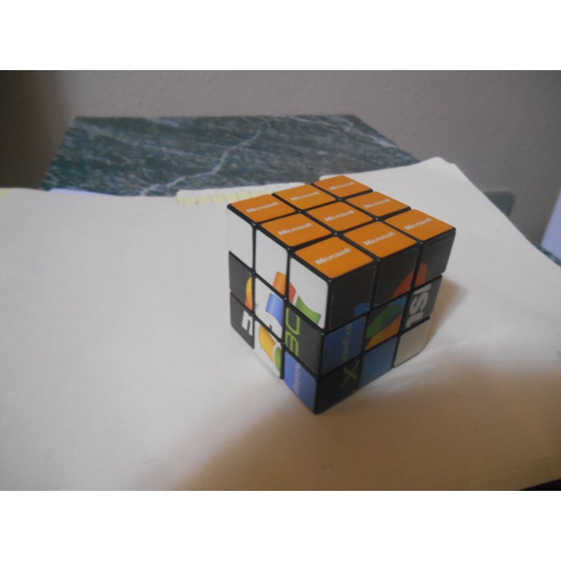 Microsoft advertising Rubik's cube.