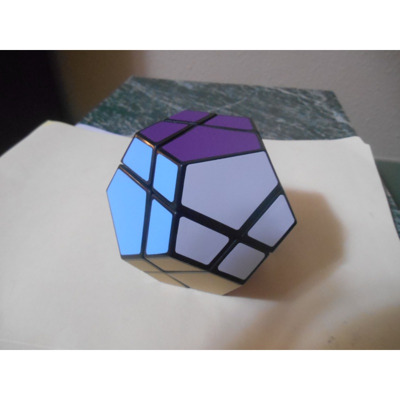 Skewb Ultimate, Meffert's Challenge, 12 colors, German stickers, black body