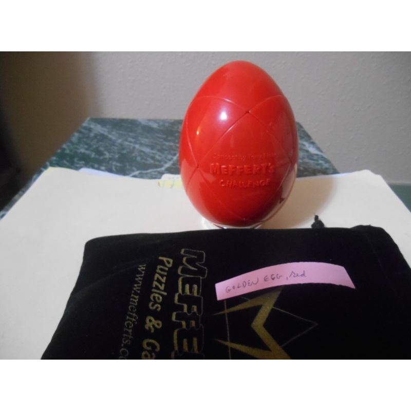Golden Egg, red, large, Tony Fisher design, Meffert